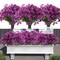 20 Bundles Artificial Flowers for Outdoors, UV Resistant Fake Realistic Flowers with Plastic Plants Spring Decor, Faux Silk Flowers for Outside Window Box Front Porch Planter Decor-Purple